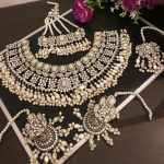 Silver jhumki set