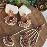 Naura jhumka teeka set