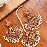 Chand bali style earings teeka