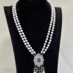 Long haar zirconia hanging pearls