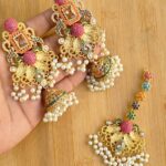 Naurtran earings teeka