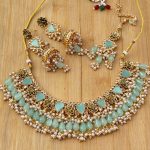 New nauratan necklace set with sahara earrings jhumar