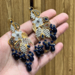 Pure zirconia gold polished earrings