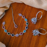 Zirconia set with jhumki
