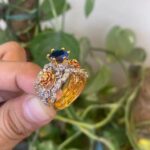 GOLD PLATTED RING ZIRCON