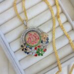 Islamic calligraphy zircons pendant
