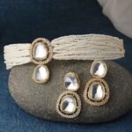 Indian cut pearl choker
