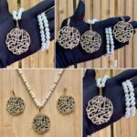 Calligraphy pendent with mala