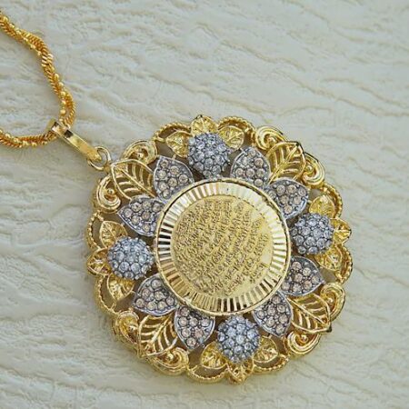 Calligraphy locket with chain
