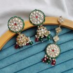 Dome jhumka earrings teeka