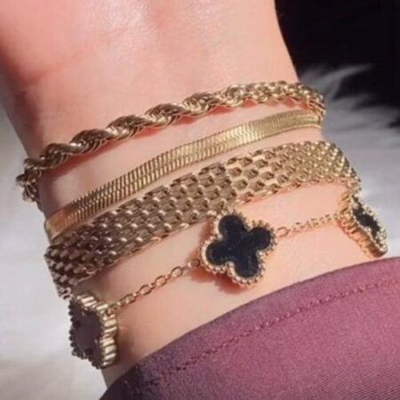 hand bracelet {stainless} 4pcs set