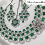 Emerald zircon set