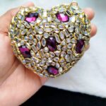 Small size clutch kundan