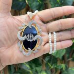 Islamic calligraphy black pendent