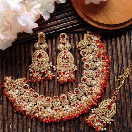 Zircon egyption stone style necklace