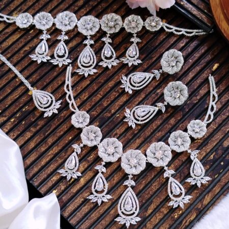 Beautiful indian ad zircon set