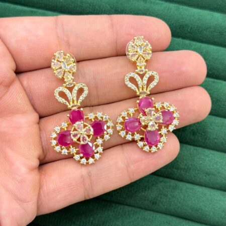 Zircon american stone earrings