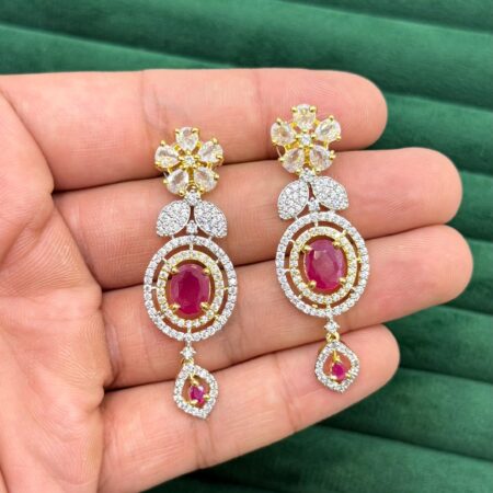Zircon american stone earrings