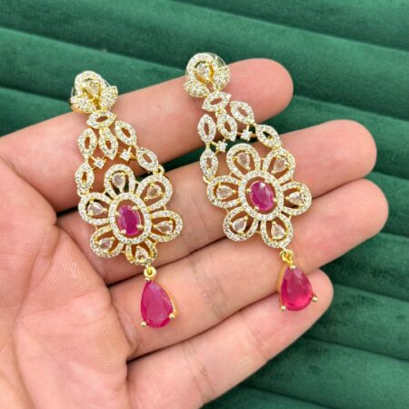 Zircon american stone earrings