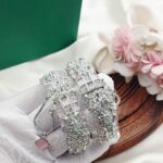 Fine quality zircon bangles 2pairs