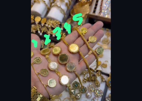 Goldplatted coin bracelets - Image 2