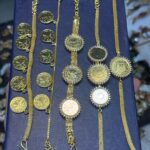 Goldplatted coin bracelets