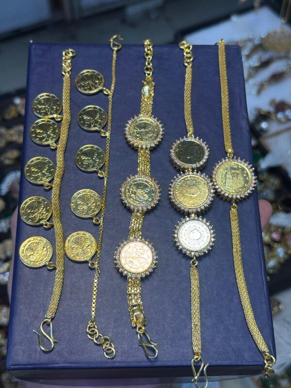Goldplatted coin bracelets - Image 1