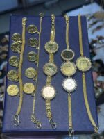 Goldplatted coin bracelets