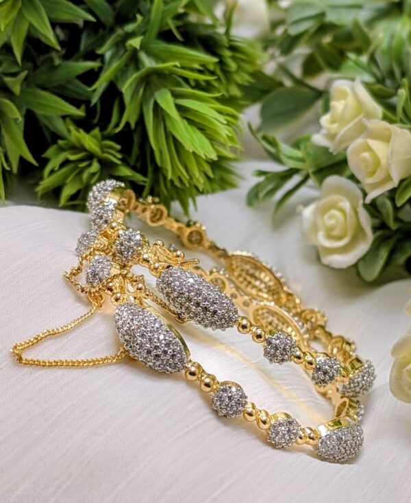 Cubic micro zirconia bangles 2pairs - Image 1