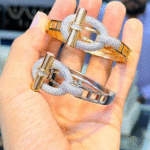 Aria golden silver tone bangle