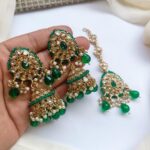 Dubbi kundan jhumki teeka