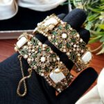 White motherpearl bangles pairs