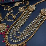 *Indian Rajhwari Brass Kundan Designer Premium Quality Complete Bridal Set Colours Can Be Customised 7 days time