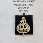 Ad zircon stone allah pendent