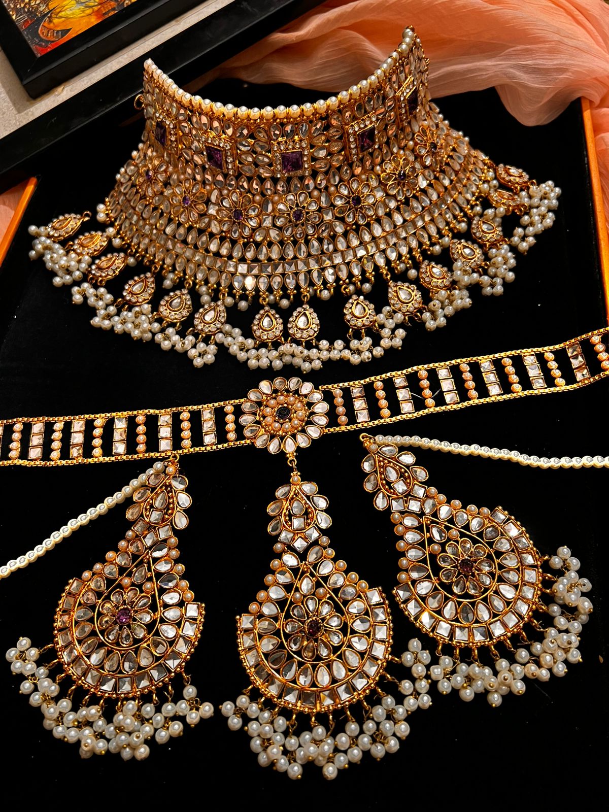 IMG-20260216-WA0060 Kundan set with mathapatti - Image 1