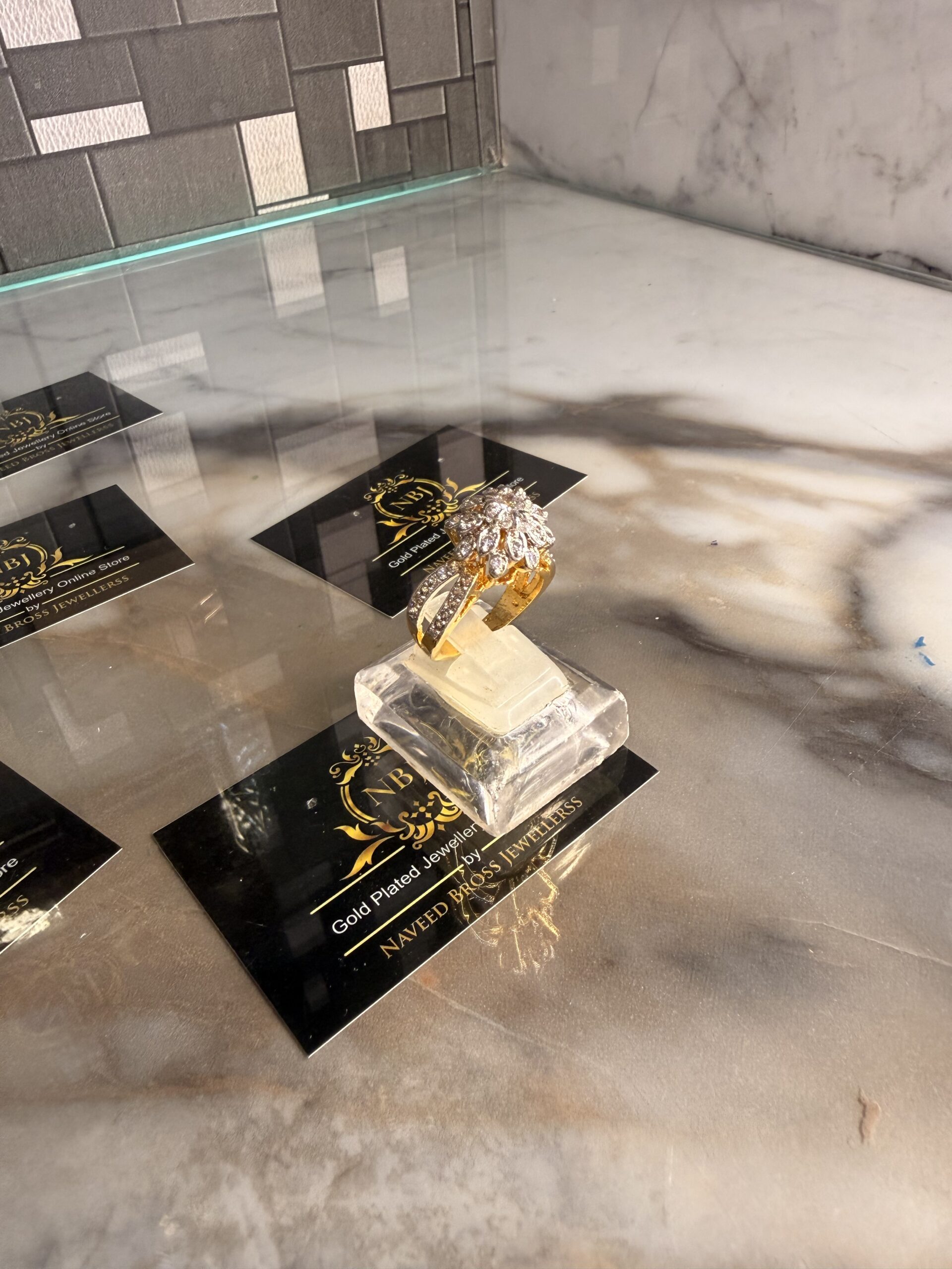 IMG_5896 Diamond cut goldplated rings - Image 1