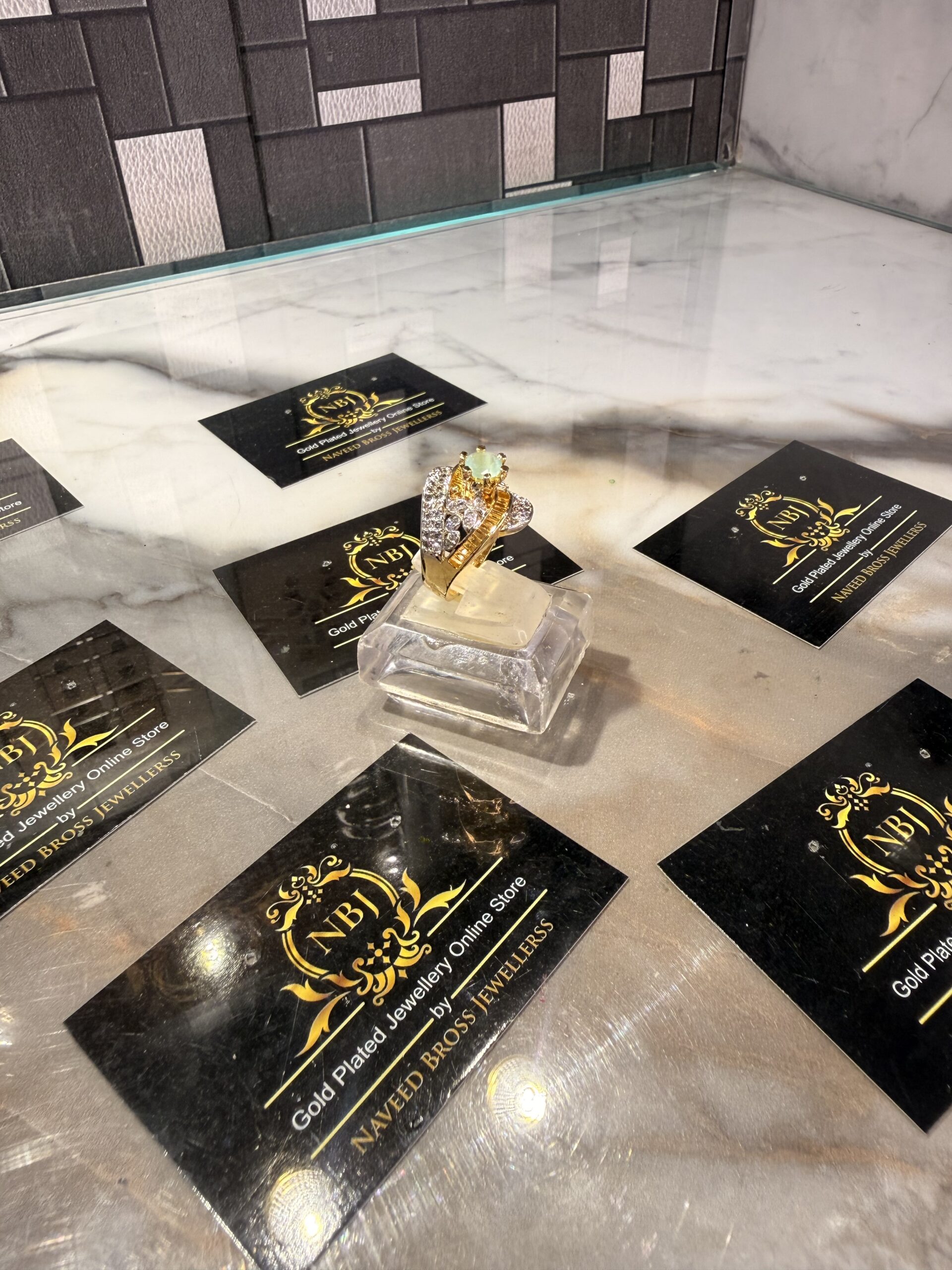 IMG_5914 Diamond cut goldplated ring - Image 1