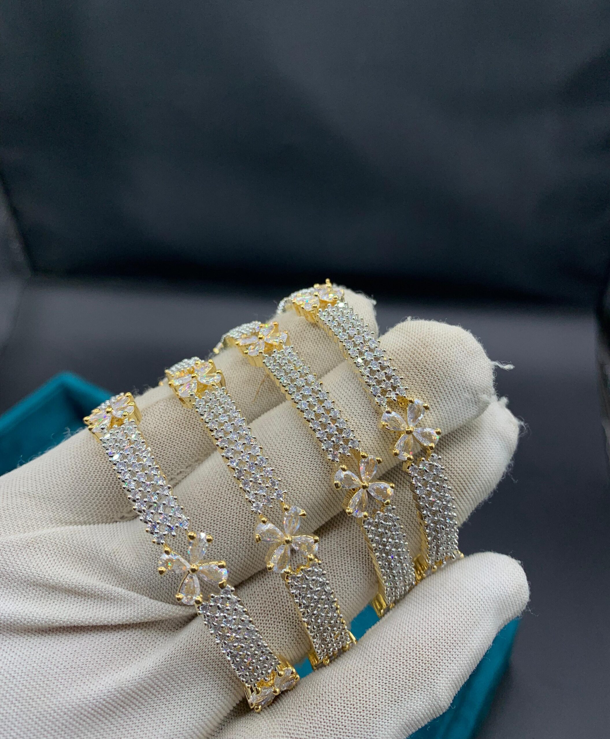 b1ef22e1-475c-4eef-bf78-9e4abb7e5a02 American cubic zircon bangles - Image 1