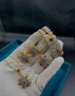 *Gold Polish Zircon Comho Set & Openable Bangle Size 26