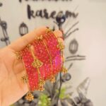 Imported raindrop bangles set