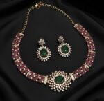 American Diamond Necklace Set ✨
Total zircon sparkle with rich finishing 💎
Available in Red & Green colour combination
Perfect for bridal & festive wear 👑