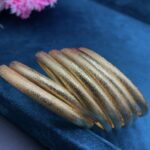 *Seven Pcs Shabnam Gold Polish Bangles Set All Sizes Available 2.2 2.4 2.6 2.8 2.10