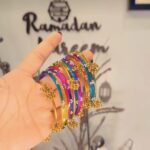 Raindrop bangles with kashmiri bangles