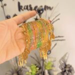 Coin bangles with rain drop nag