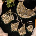 Raviya Kundan bridal set wd jhumar