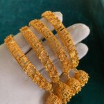 Aaliyaa goldplatted bangles with jhumky
