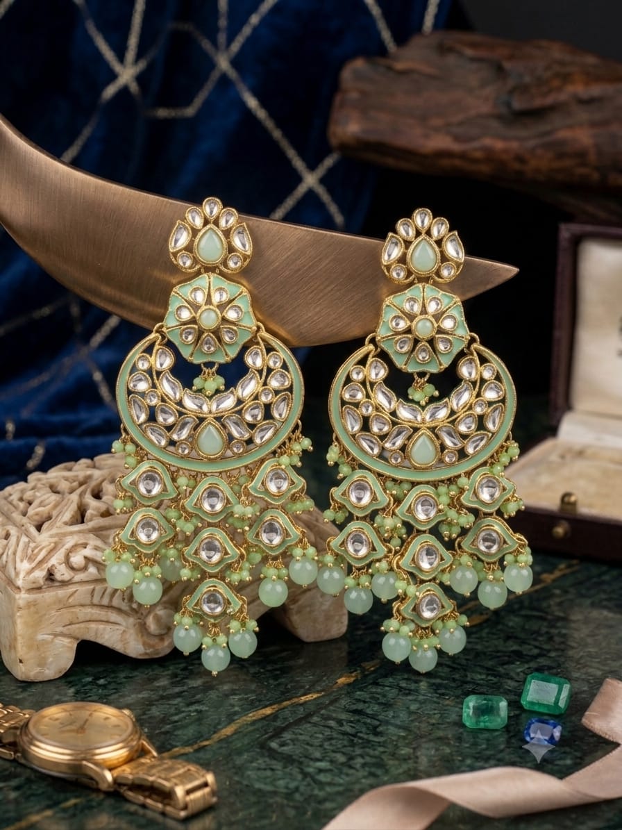 IMG-20260922-WA0329 Amina uncut earrings - Image 1