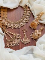Ira necklace with jhumar - Image 2